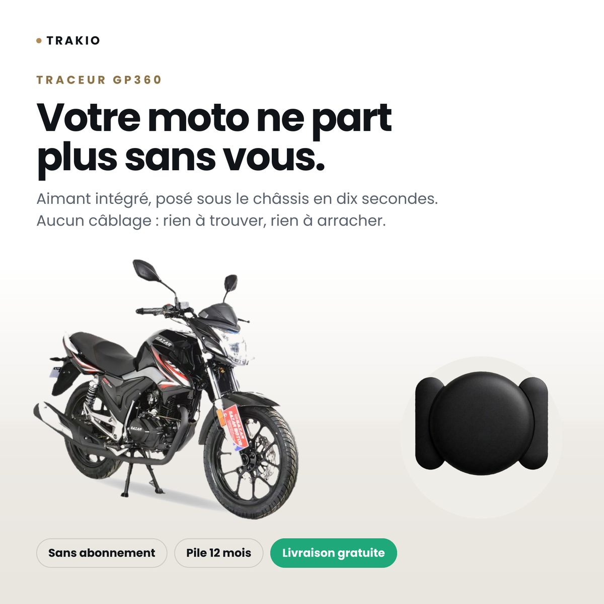 GP360 — Traceur GPS précis sans abonnement (iPhone & Android)