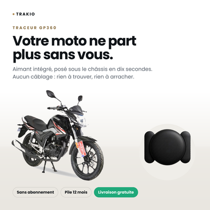 GP360 — Traceur GPS précis sans abonnement (iPhone & Android)